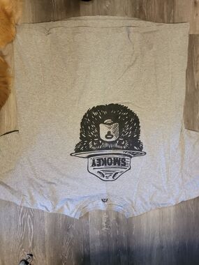 Smokey Bear Mens Smokey Bear Face Gray Shirt NWT 2XL
